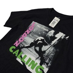 The Clash London Calling T Shirt Punk Shirt Black Size M 19 x 28 (Stained)