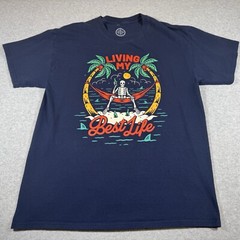 DOM Shirt Adult Large Black Streetware Artist Skeleton Casual Island Mens