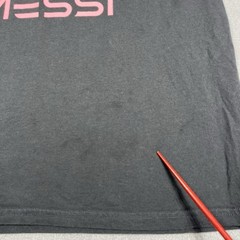 Messi Collection Shirt Adult L Black Short Sleeve Logo Soccer Futbol Mens