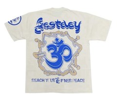 Hellstar Yoga Graphic Print T-Shirt Mens M Cotton Short Sleeve Crew Neck White