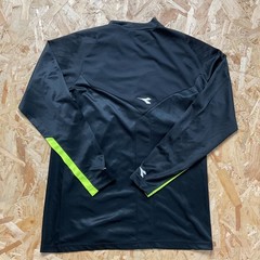 Vintage Diadora Italy Football Shirt Referee Long Sleeve Jersey Black Medium