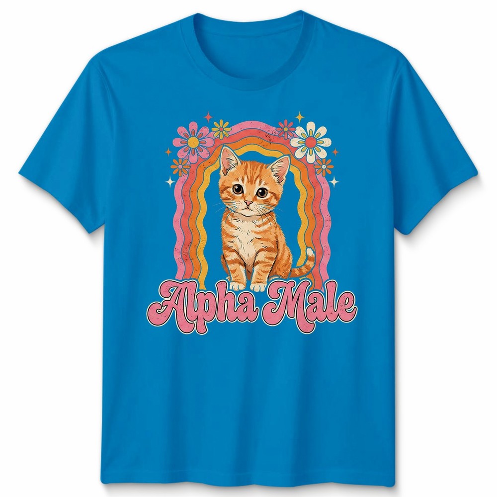 Alpha Male Cat Kitten Design Humorous Apparel for Men and Women T-Shirt