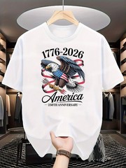 USA 250th Anniversary 1776-2026 Eagle Flag Patriotic July 4th T-Shirt