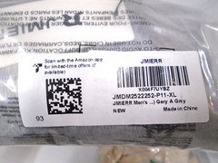 JMIERR Men Slim T Shirt Crew Neck Short Sleeve Gray Comfort Fabric Moisture Wick