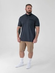 D555 Duke Big Mens Printed Polo Shirt Jacquard Trims 2XL-5XL 6XL 7XL 8XL 611903