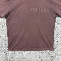 Fear Of God Essentials Shirt Mens Large Brown Logo Graphic Tee Streetwear