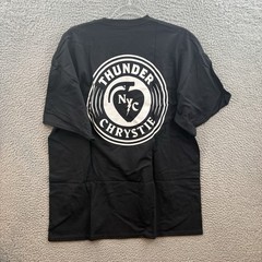 Thunder Trucks Shirt Mens XL Black White Grenade Heart Skateboard Logo Chrystie