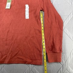 Goodfellow & Co Men’s Red Textured Long Sleeve Shirt Size Medium