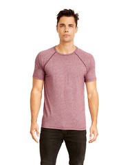 Next Level Apparel Men’s Mock Twist Short Sleeves Raglan T-Shirt 2050 S-3XL