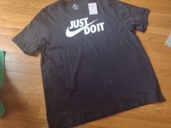 NWT, Nike Men’s Size 2XLT “Just Do It ” T-Shirt Black Style # AR5006-011 Black