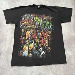 Vintage Marvel Mad Engine Shirt Mens 2XL Black Fade Comic Hero Villain