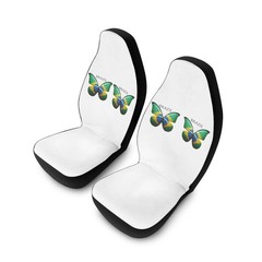 Brazil Flag Butterfly Car Seat Covers – Polyester Front Seat Protector