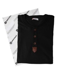 H2H Mens Long Sleeve Slim Fit Henley T-Shirt with Buttons Black US XL/Asia 2XL
