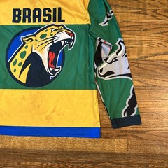 PBR Brasil Brazil Monster Jersey Global Cup XL Pro Bull Riding Shirt – Stains