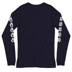 BlackCargo Unisex Long Sleeve Tee Sustainable Streetwear Navy XS S M L XL 2XL