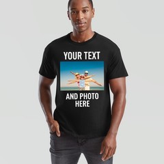 Personalised Unisex T Shirt Custom Print Your Own Photo Design And Text