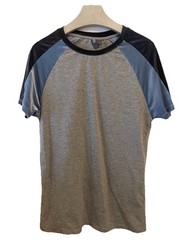 ASOS T-Shirt Men’s Medium Gray Velvet Detail Muscle Fit