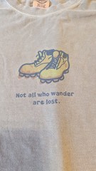 Life Is Good Long Sleeve Shirt Mens Medium Green Not All Who Wander Are Lost