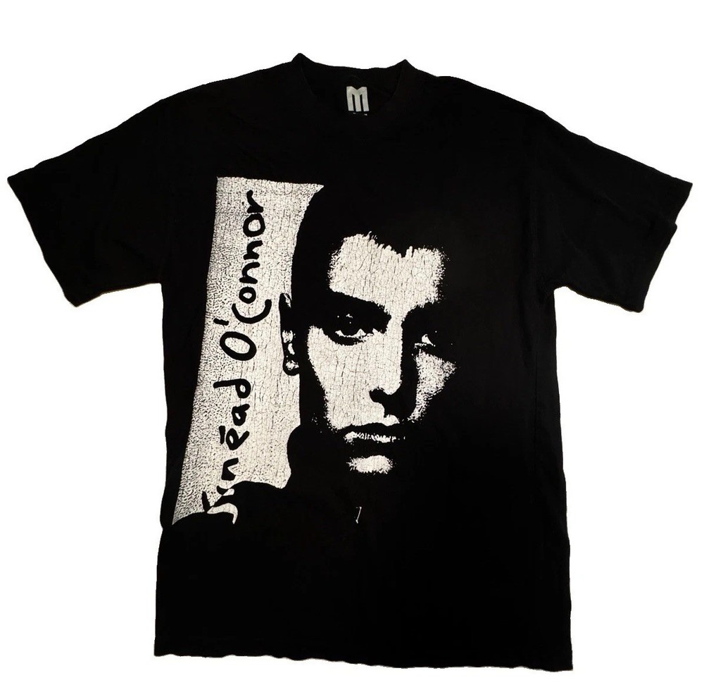 Vintage Style Sinéad O’Connor T-Shirt Black 100% Cotton Made in USA Size Medium
