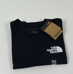 The North Face Men’s Solid Black Logo Crew Neck Short Sleeve T-Shirt Size L