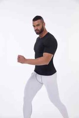Men’s V Neck Shirts Casual Short Sleeve Gym Athletic T Shirt Top Workout Shirts