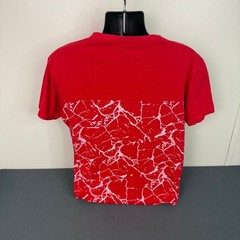 Phat Farm T-Shirt Mens XL Savage Red Marble Print Gold Foil Graphic Streetwear