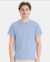 Hanes 5170 5XL EcoSmart Crewneck Short Sleeve Tee Pit to Pit 31″ Light Blue