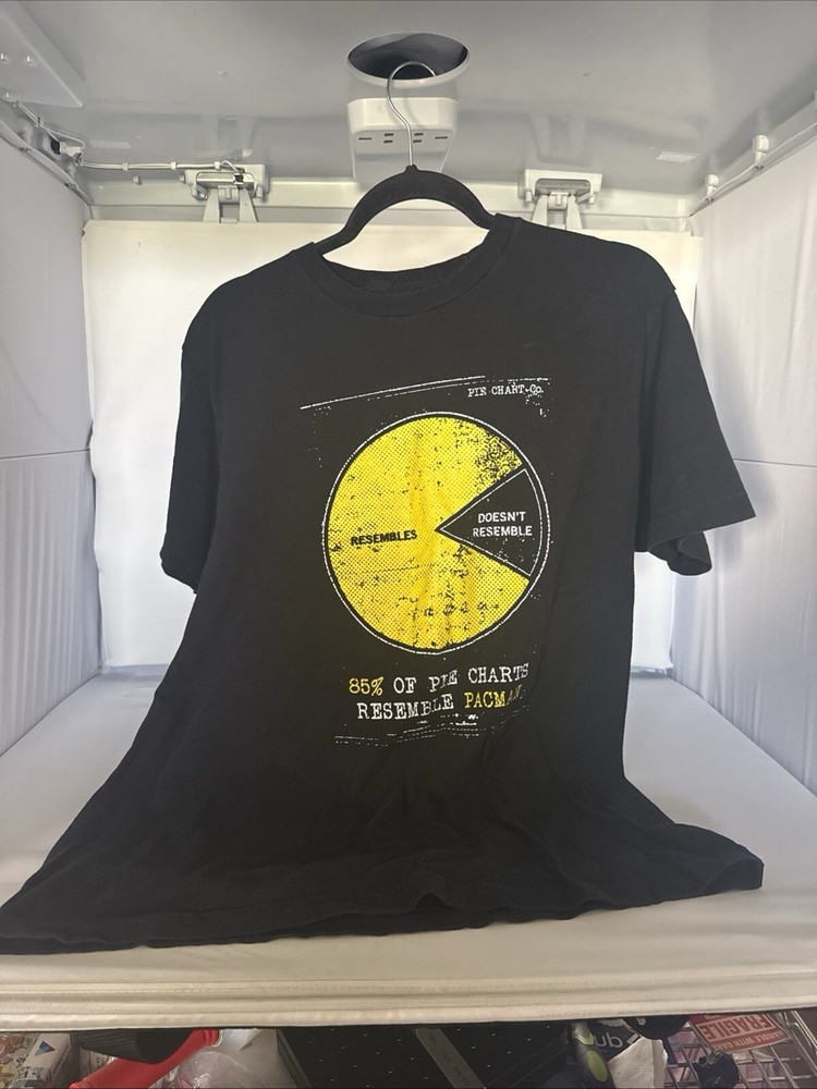 Rocket Factory 85% of Pie Charts Resemble PACMAN Shirt Size Large
