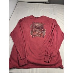 ComfortWash Rocky Mountain National Park Long Sleeve T-Shirt Red XL Cotton