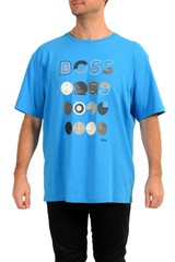 Hugo Boss Men’s “Tee 3” Blue Logo Print Short Sleeve T-Shirt US 2XL IT 56