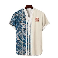 Mens Short Sleeve T-shirt Tops Ladies Cotton Linen Casual Shirt Loose Blouse Tee