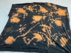 ASOS AC/DC T-Shirt Mens Small Black Brown Tie Dye Sleeveless Grunge Retro Rock