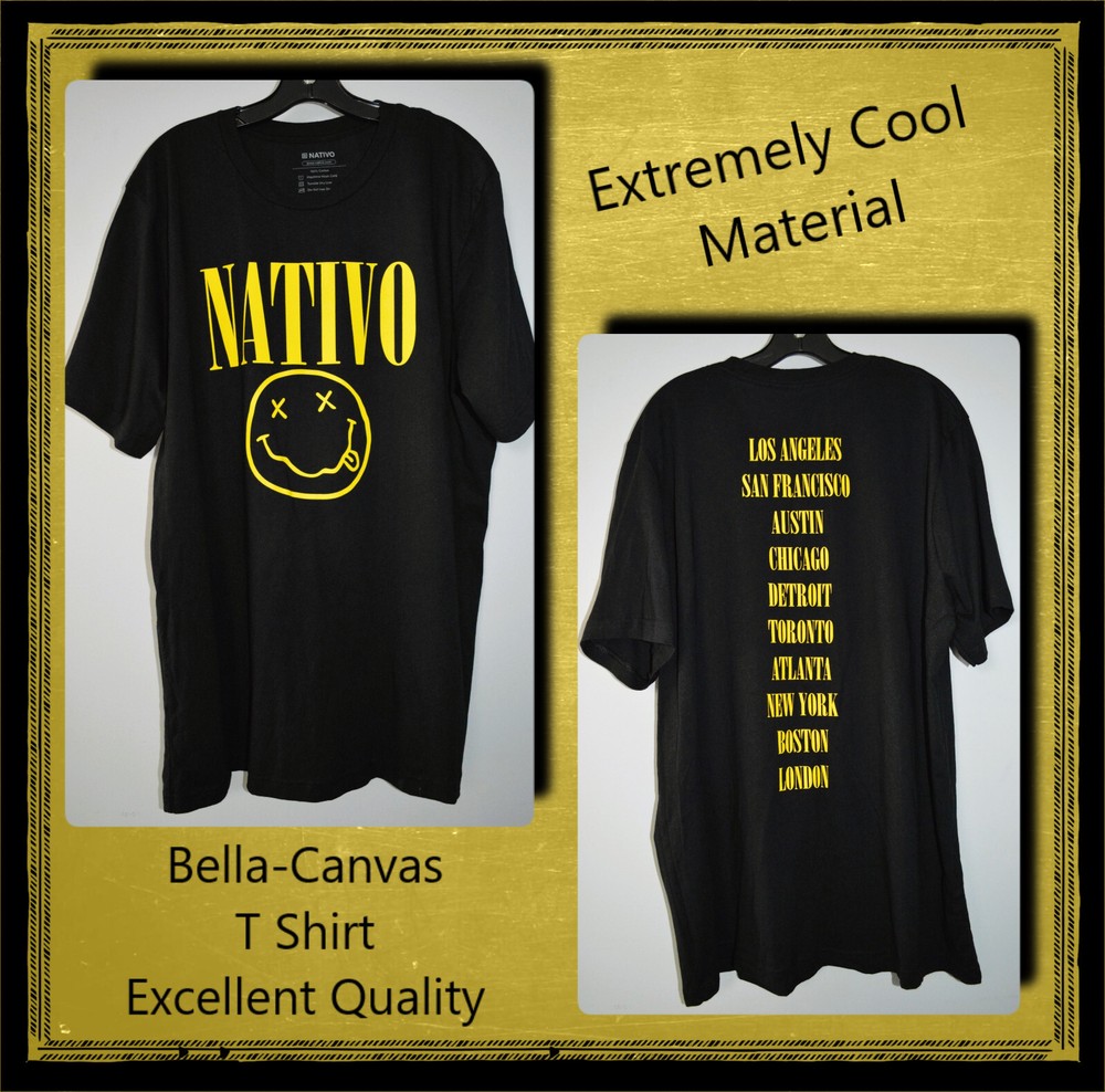Bella-Canvas T Shirt ( Smiley Face ) 100% High Quality Cotton W/ Free Shipping !