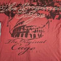GLADIATORIA T-Shirt Men’s XL Red Graphic AOP Distressed Gladiator Collesium Rome