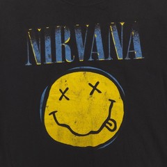 Nirvana Band Casual Crew Neck Graphic Shirt Adult Mens Size M Black 15994
