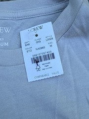 J.Crew Washed Short Sleeve T-Shirt Men’s Medium Light Beige Tan Cotton Blend NWT