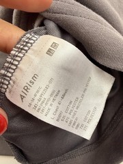 Uniqlo U Shirt Mens Large Gray AIRism Long Sleeve Tee Tagless Lightweight
