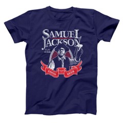 Samuel Jackson Beer Funny Humor Chappelle Reto Navy Basic Men’s T-Shirt