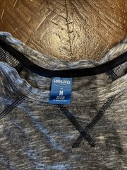 Men’s Highland Gray And Blue Long Sleeve Tee Size Medium