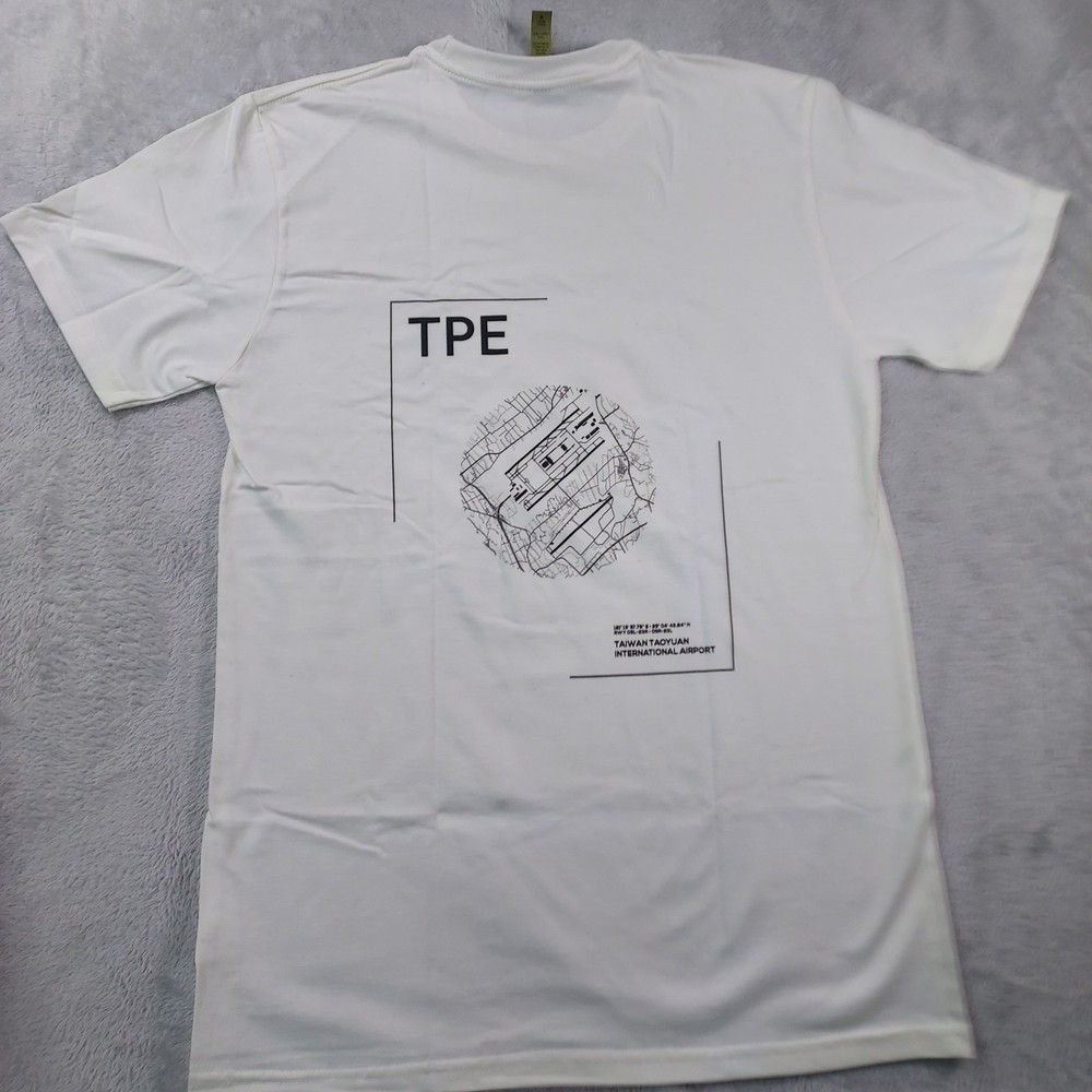 White Taiwan Taoyuan International Airport Map TShirt Daily Drop Unisex Medium