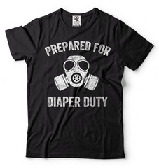 Gift For Dad Funny T-shirt Dad Maternity T-shirt Father Daddy Diaper Duty Shirt