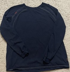 Ariat FR Work Knit Shirt Long Sleeve Men’s XL Navy Blue Cat 2 / 2112 Fire Resist