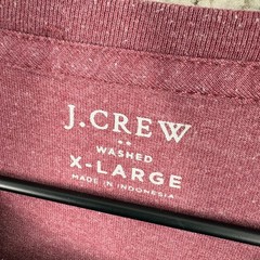 J.CREW T Shirt Mens Size XL Red Short Sleeve Washed Broken In