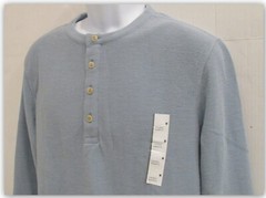 Long Sleeve Textured 4 Button HENLEY Shirts Goodfellow Purple/Blue/Heather Gray