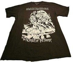 Iron Maiden The Number Of The Beast Black Graphic Print T-Shirt Size XL NWT