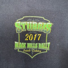 Suna Sturgis 2017 Black Hills Rally South Dakota Graphic T-Shirt Mens Med Black