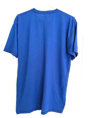 EUC Members Mark Adult Cotton Short Sleeve Crew Neck Solid Blue T Shirt Medium