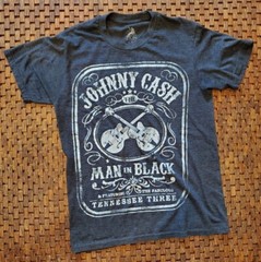 Zion x Johnny Cash Band Shirt Mens Large Man in Black Heathered Gray Graphic Tee