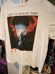 IT ‘You’ll Float Too’ Pennywise Men’s Graphic Tee, White 2xl