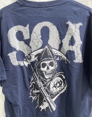 Vintage sons of anarchy reaper navy blue tee shirt size XL MENS Y2K vtg